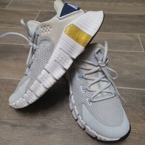 Nike Free Metcon 4 Pure Platinum/ Metallic Gold Coin Women's Training Shoes